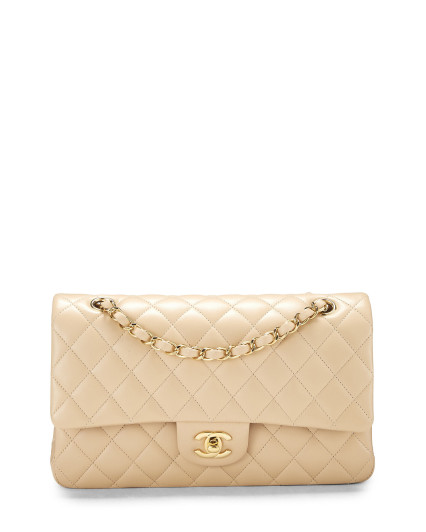 CHANEL BEIGE QUILTED...