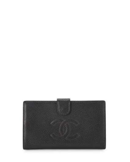 CHANEL BLACK CAVIAR 'CC'...