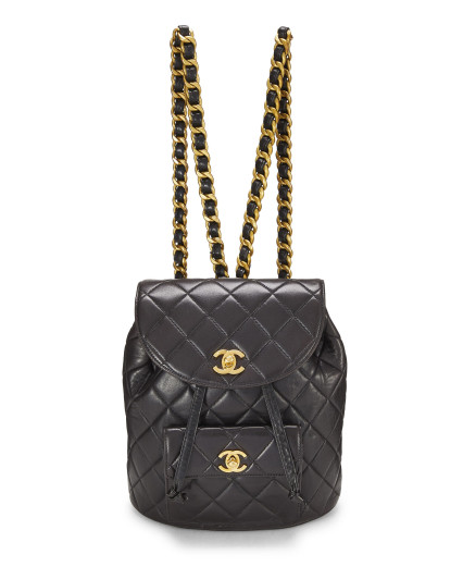CHANEL BLACK QUILTED...