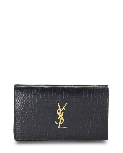 SAINT LAURENT NAVY EMBOSSED...