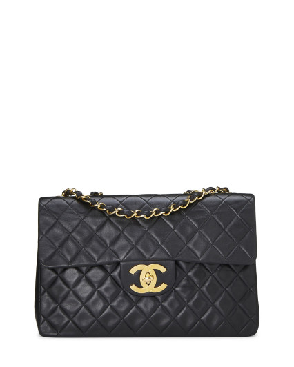 CHANEL BLACK QUILTED...