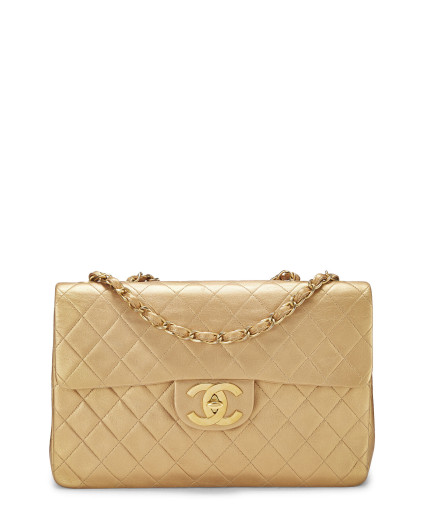 CHANEL GOLD QUILTED...